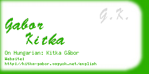 gabor kitka business card